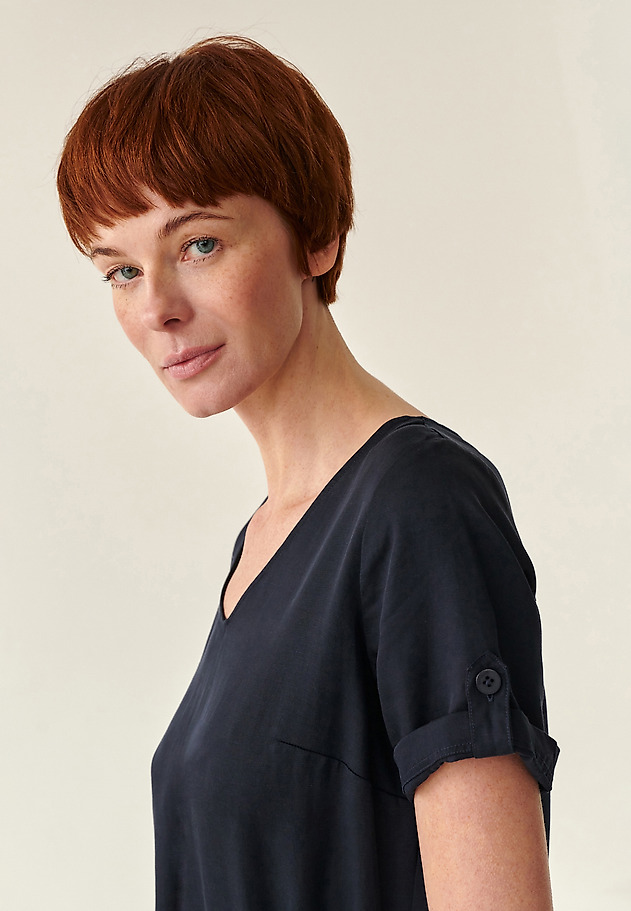 SHORT DRESS WITH SEWN IN POCKETS KEMO SHORT DRESS WITH SEWN IN POCKETS KEMO NAVY BLUE 4