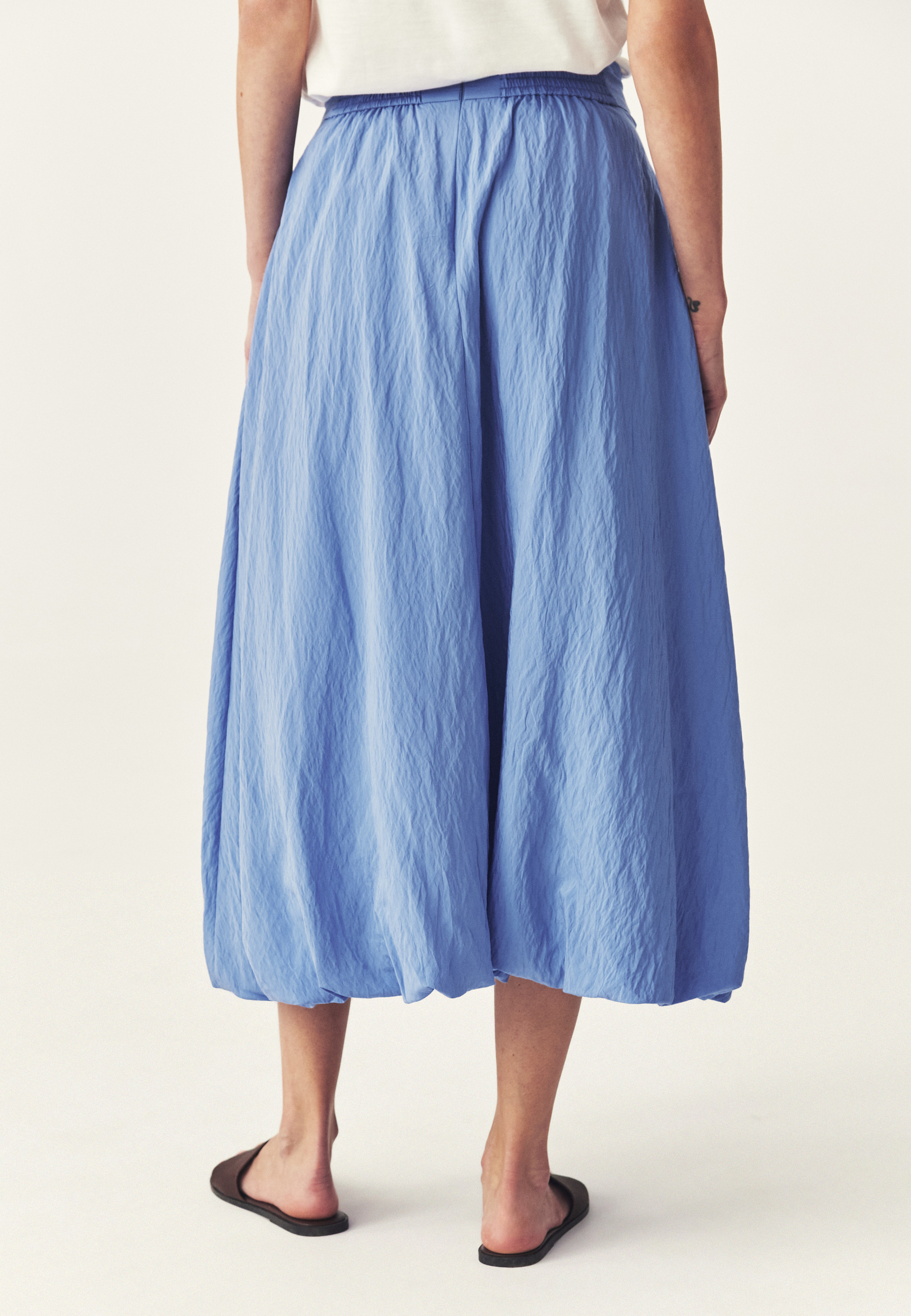 FUSTĂ CU CROIALĂ BALON, CU VISCOZĂ - BOMITA ALBASTRU 2