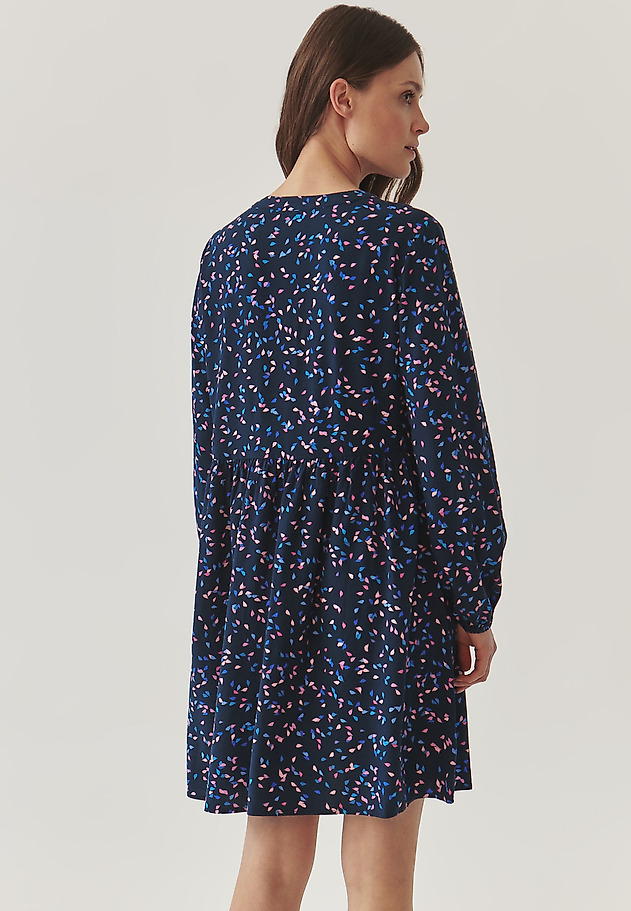LADIES’ PATTERNED DRESS WITH LONG SLEEVES - STRAKMI LADIES’ PATTERNED DRESS WITH LONG SLEEVES - STRAKMI MULTIKOLOR 4