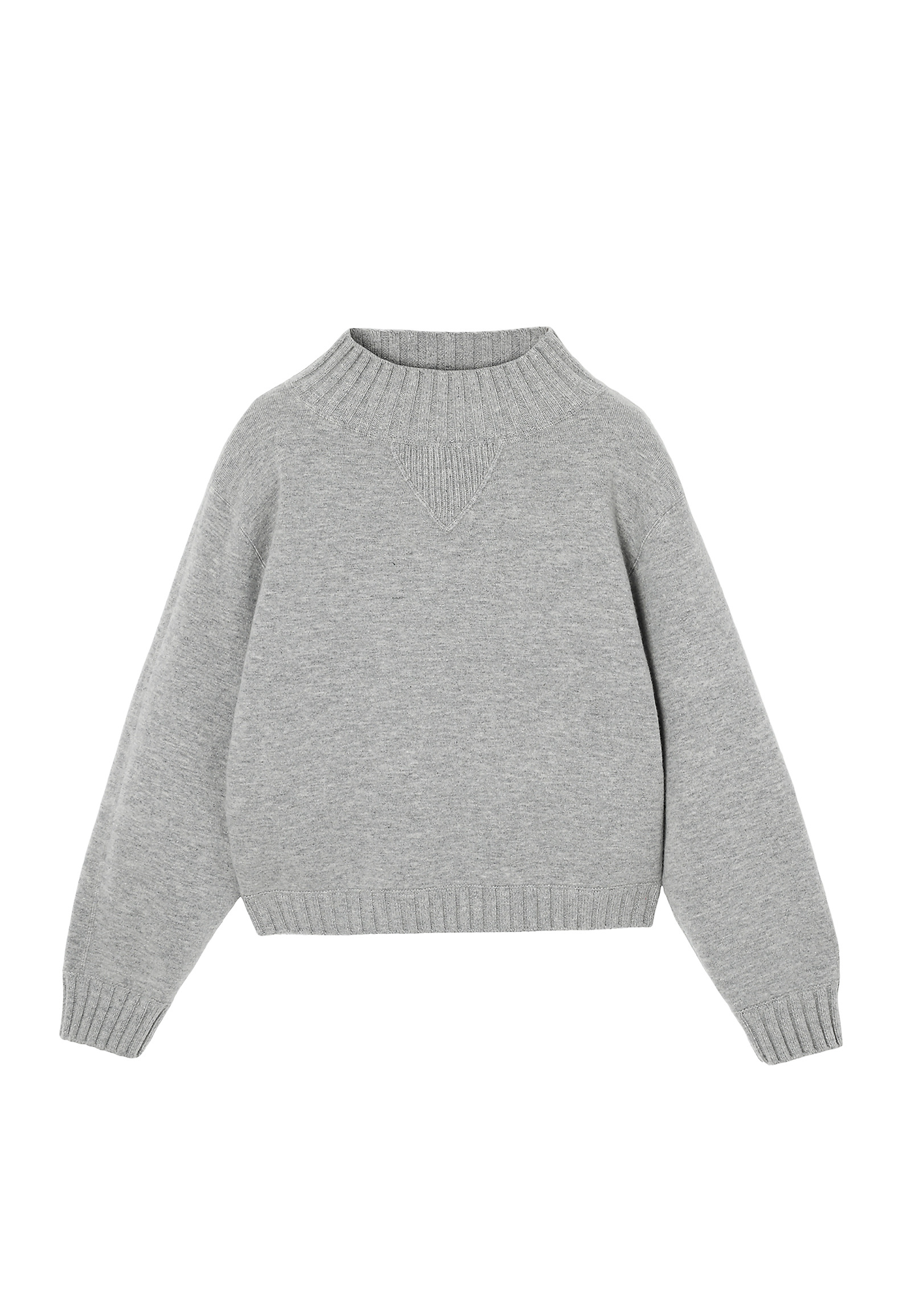 OVERSIZOWY SWETER DAMSKI Z PÓŁGOLFEM - MALMANA 1 OVERSIZOWY SWETER DAMSKI Z PÓŁGOLFEM - MALMANA 1 SZARY 103886