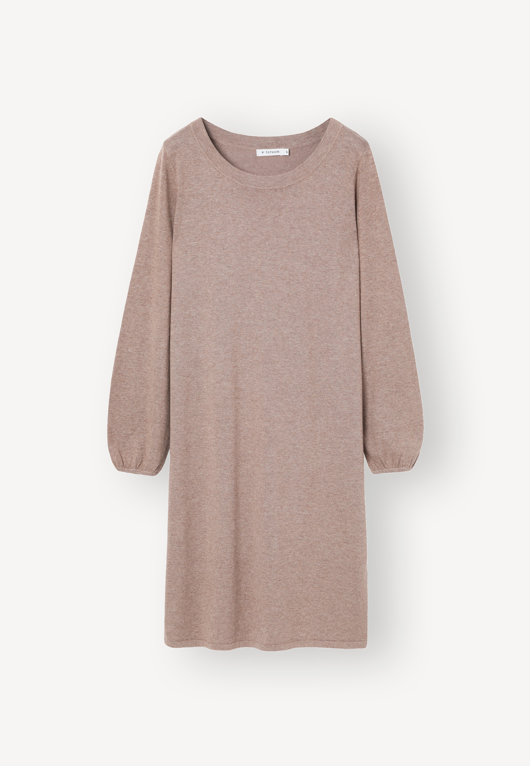 DZIANINOWA SUKIENKA Z BAWEŁNĄ - LUSA 1 BEŻOWY 2