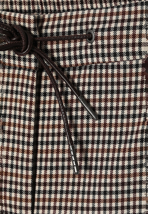 PANTALONI DE DAMĂ DIN ȚESĂTURĂ CU CAROURI MOBIKO MULTICOLOR 2