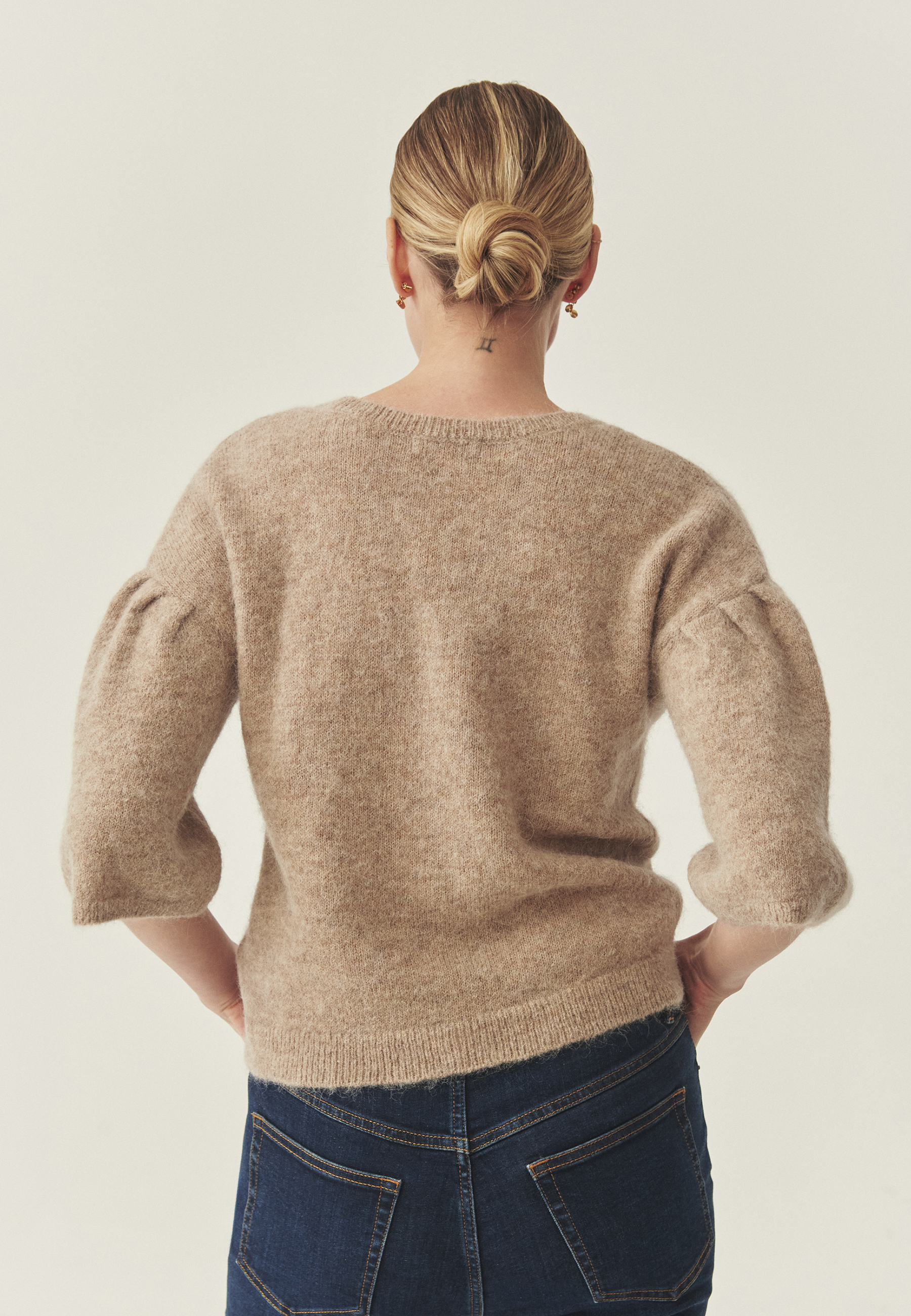 SWETER Z WEŁNĄ I ALPAKĄ - ANDY BEŻOWY 2