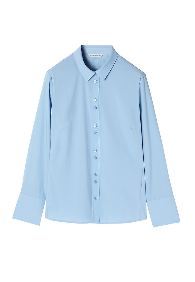 CLASSIC LADIES’ SHIRT WITH LONG SLEEVES AND WIDE CUFFS - ELIKO CLASSIC LADIES’ SHIRT WITH LONG SLEEVES AND WIDE CUFFS - ELIKO NIEBIESKI 6