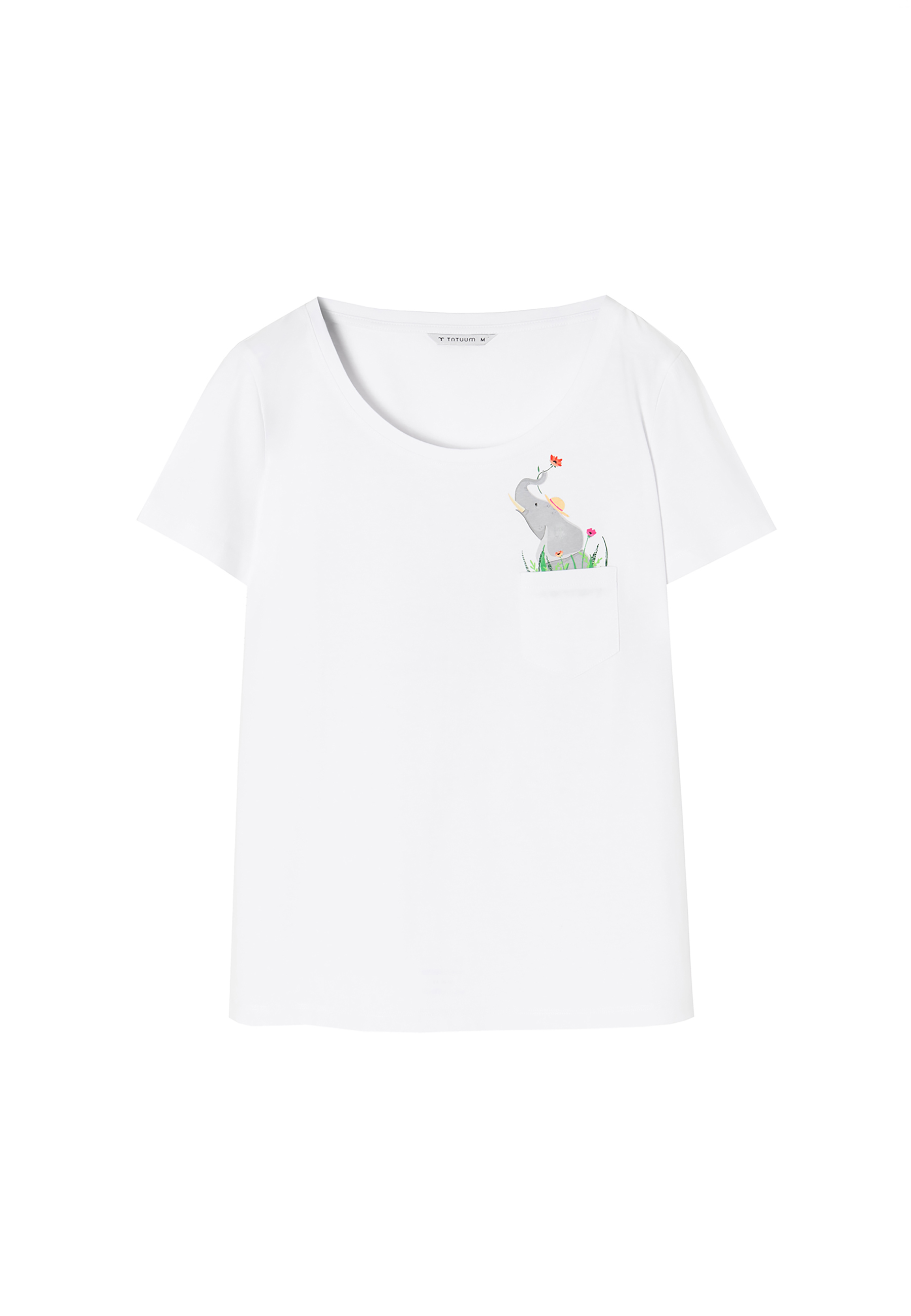 BAWEŁNIANY T-SHIRT DAMSKI  STENA 1 BIAŁY 2