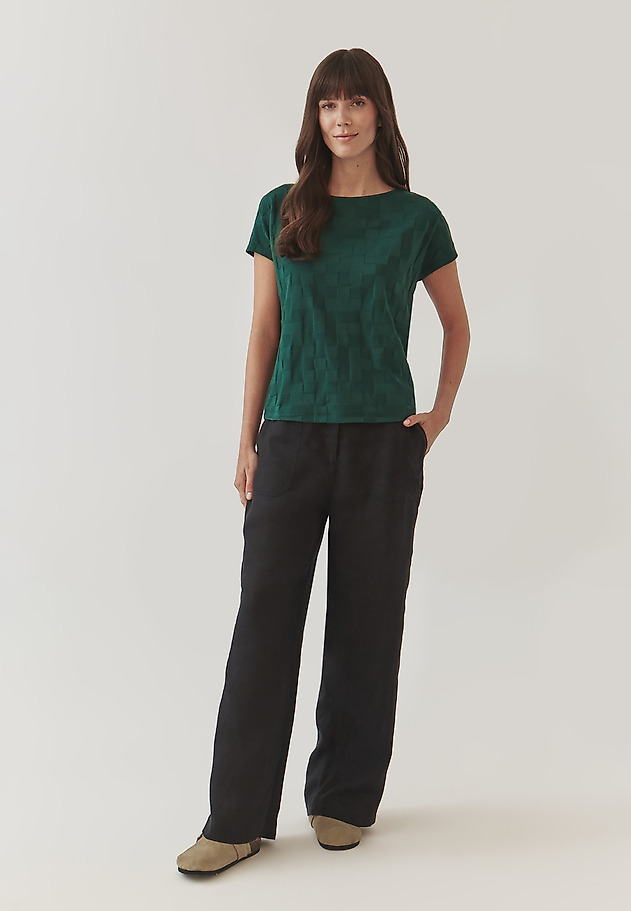 DÁMSKA BLÚZKA ZO ŠTRUKTÚROVANÉHO BAVLNENÉHO ÚPLETU – AMERIA DÁMSKA BLÚZKA ZO ŠTRUKTÚROVANÉHO BAVLNENÉHO ÚPLETU – AMERIA ZELENÁ 2