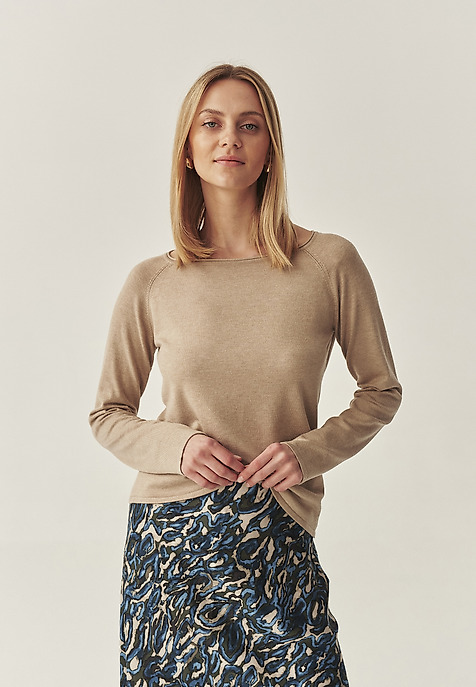 KLASSZIKUS PULLOVER BOAT NECK - BROOKE BÉZS 2