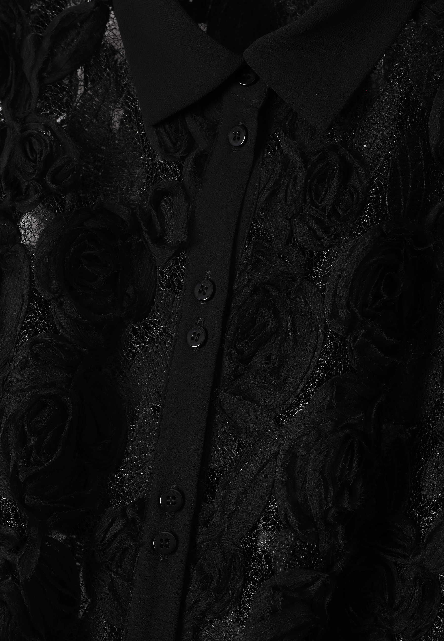 KRÓTKA KOSZULA Z KWIATOWYMI APLIKACJAMI -BRINI 1