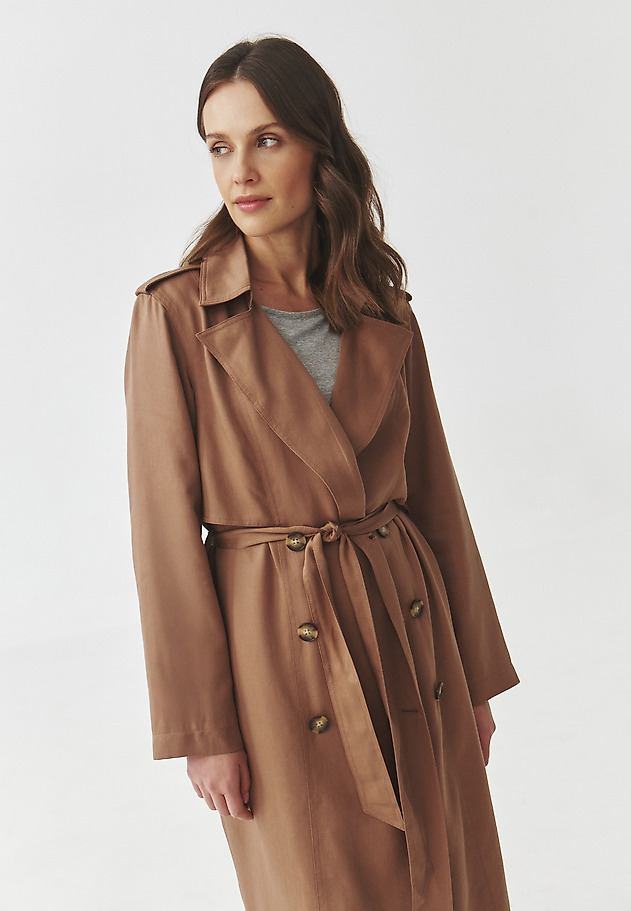 CASUAL TRENCH WITH BELT — NATIS CASUAL TRENCH WITH BELT — NATIS BEŻOWY 4