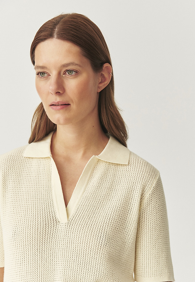 BLOUSE IN COTTON YARN WITH SILK BLEND - SONAR BLOUSE IN COTTON YARN WITH SILK BLEND - SONAR ŻÓŁTY 4