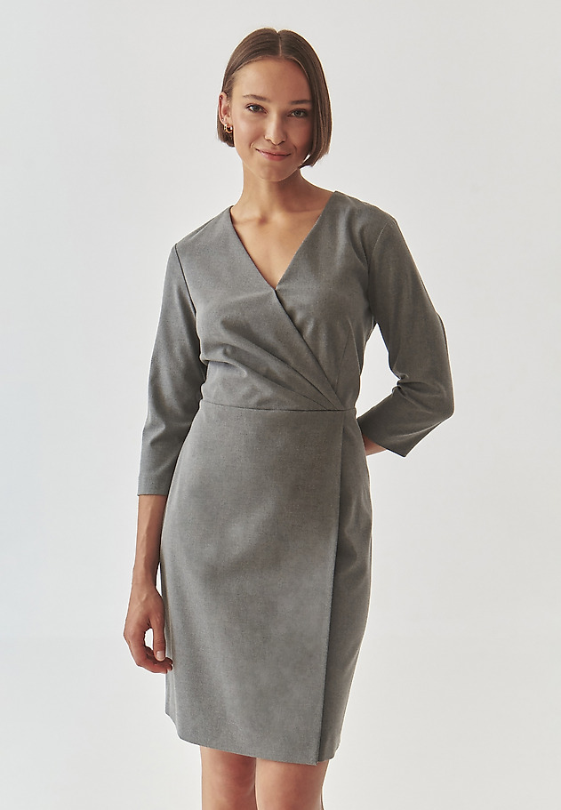 FABRIC PENCIL CUT LADIES DRESS - BOTA FABRIC PENCIL CUT LADIES DRESS - BOTA SZARY 1