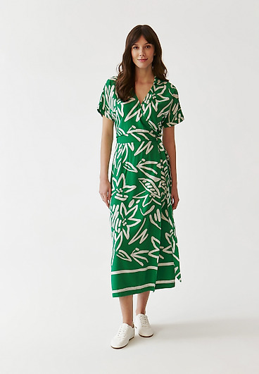 VZOROVANÉ ZAVINOVACÍ ŠATY Z VISKÓZOVÉ TKANINY - ZERWI VZOROVANÉ ZAVINOVACÍ ŠATY Z VISKÓZOVÉ TKANINY - ZERWI