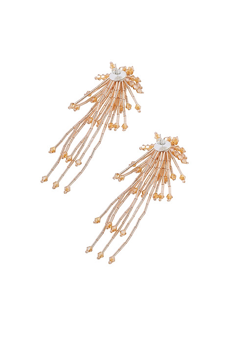 LONG BEADED EARRINGS — CORALY BEIGE 2