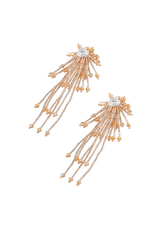 LONG BEADED EARRINGS — CORALY LONG BEADED EARRINGS — CORALY BEŻOWY 5