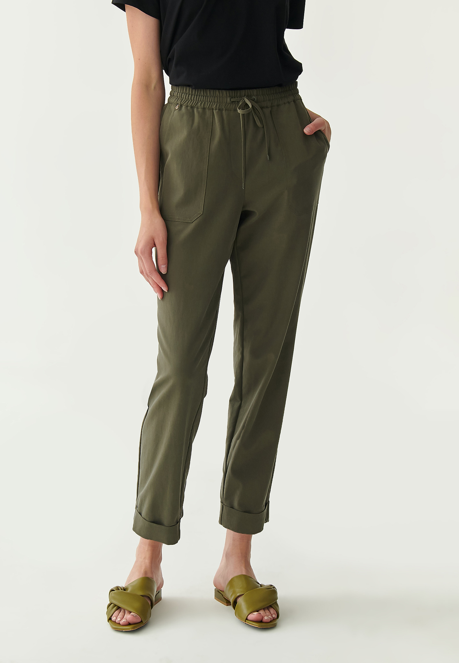 COMFORTABLE LADIES' TROUSERS SUDIKI COMFORTABLE LADIES' TROUSERS SUDIKI KHAKI 81030