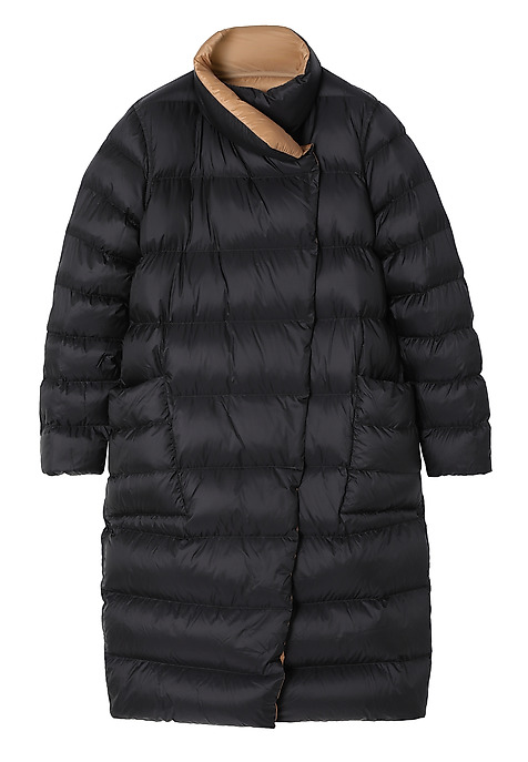 DOWN COAT WITH STAND-UP COLLAR - AKO BLACK 2
