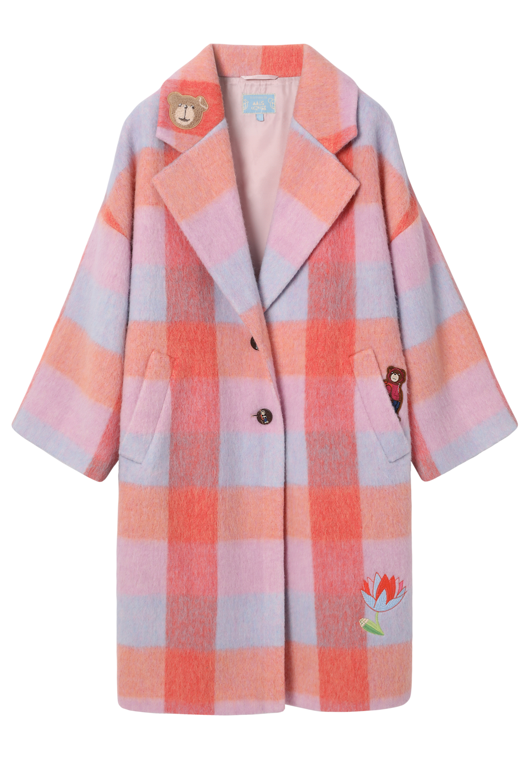 KOLOROWY PŁASZCZ Z WEŁNĄ - MISIOLA MULTIKOLOR 2