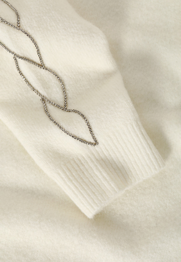 LADIES’ SWEATER WITH DECORATIVE SLEEVES SYLVI LADIES’ SWEATER WITH DECORATIVE SLEEVES SYLVI ECRU 7