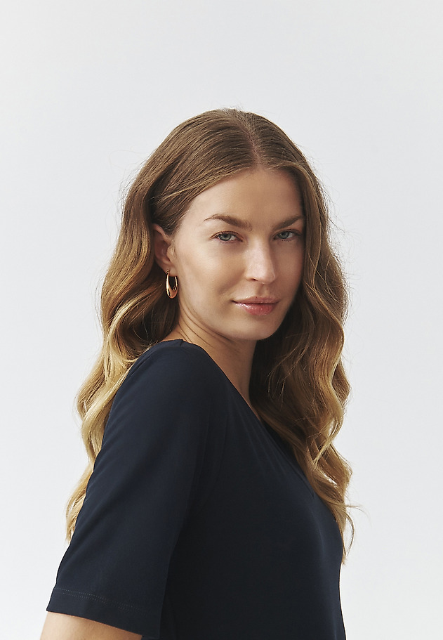 SHORT SLEEVE MIDI DRESS — ARIA 2 SHORT SLEEVE MIDI DRESS — ARIA 2 GRANATOWY 7