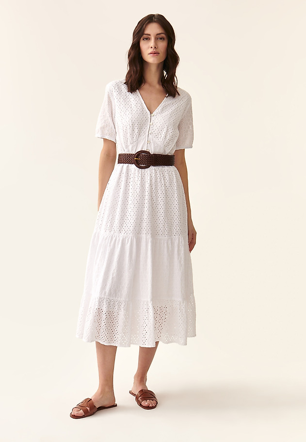 ROCHIE DE VARĂ CU BRODERIE RICHELIEU MONTREA ROCHIE DE VARĂ CU BRODERIE RICHELIEU MONTREA ALB 1