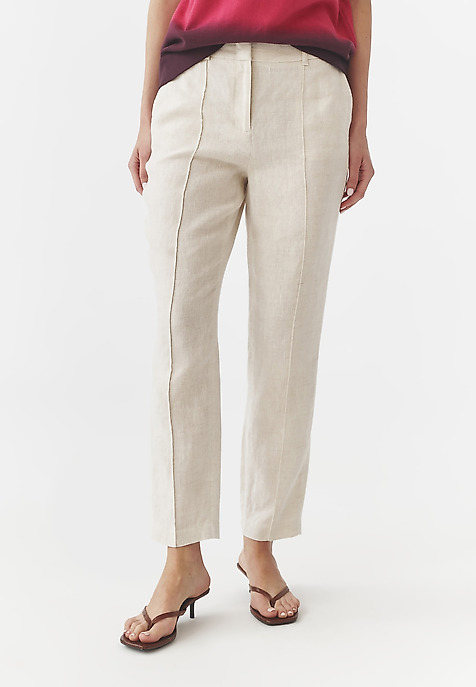 LADIES’ LINEN CIGARILLOS - MILO BEIGE 2