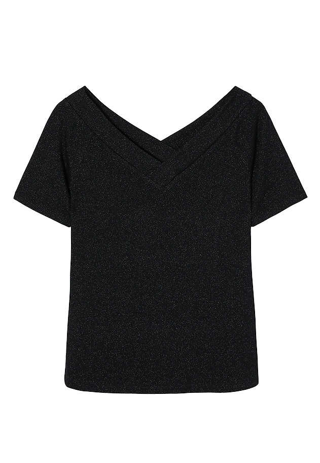 LADIES' KNITTED BLOUSE WITH GLITTERING YARN — GILDA LADIES' KNITTED BLOUSE WITH GLITTERING YARN — GILDA CZARNY 5