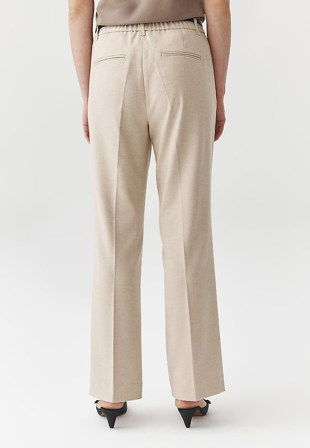 SUIT TROUSERS IN FINE CHECK — LAURANI SUIT TROUSERS IN FINE CHECK — LAURANI ECRU 4
