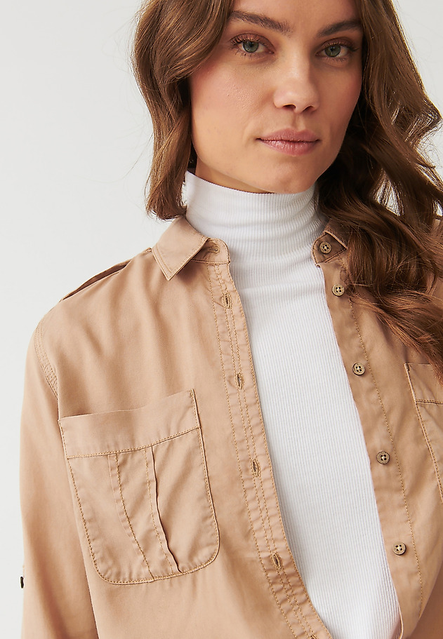 LADIES’ SHIRT WITH EPAULETTES - KORSANA LADIES’ SHIRT WITH EPAULETTES - KORSANA BEŻOWY 5