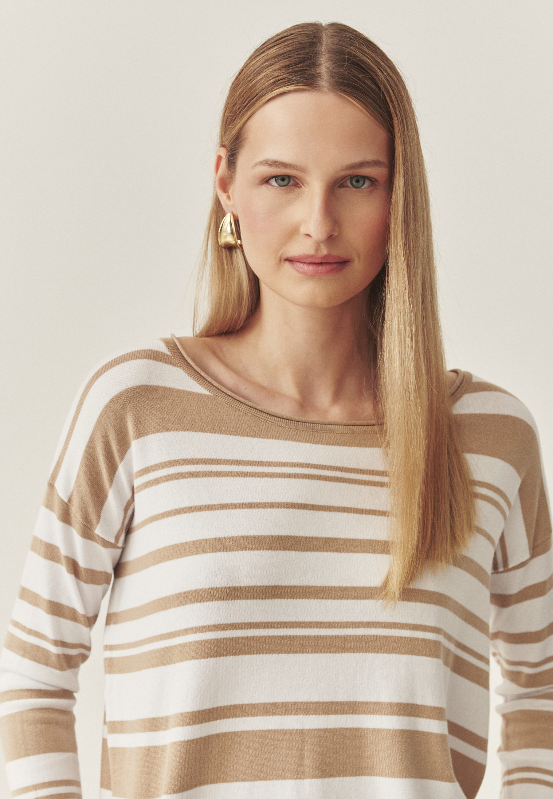 PULOVER DE DAMĂ CU DUNGI NEREGULATE - STRIPPI MULTICOLOR 2