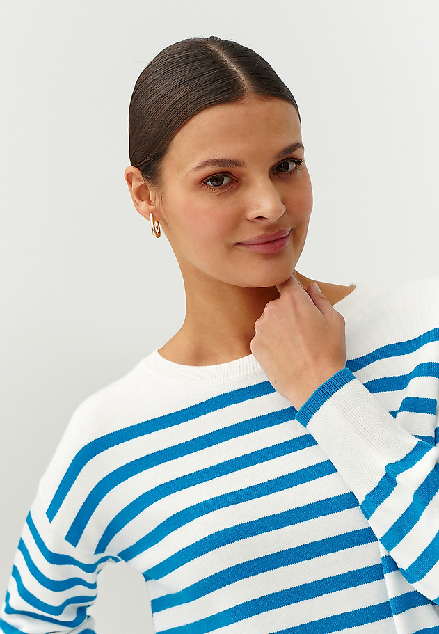 LADIES’ OVERSIZED STRIPED SWEATER - MIRO LADIES’ OVERSIZED STRIPED SWEATER - MIRO MULTIKOLOR 1