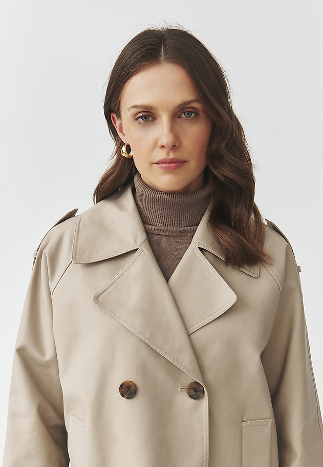 COTTON TRENCH COAT — SERKENI COTTON TRENCH COAT — SERKENI BEŻOWY 8