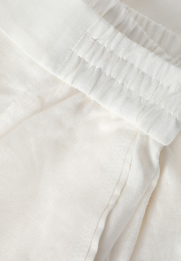 LADIES’ LINEN SHORTS WITH ROLLED-UP CUFFS - MIRIAKO 1 LADIES’ LINEN SHORTS WITH ROLLED-UP CUFFS - MIRIAKO 1 WHITE 6