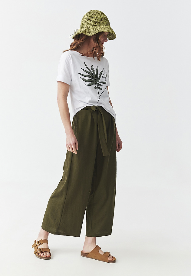 COTTON T-SHIRT WITH FLORAL PRINT - LALI COTTON T-SHIRT WITH FLORAL PRINT - LALI BIAŁY 6