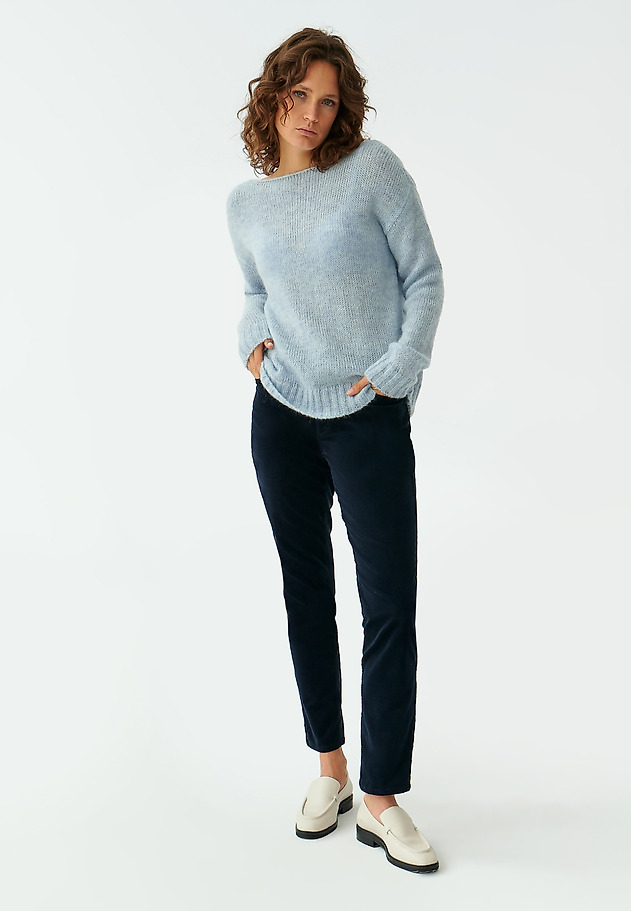 LADIES’ CASUAL SWEATER WITH BOAT NECKLINE FLUFKO LADIES’ CASUAL SWEATER WITH BOAT NECKLINE FLUFKO BLUE 1