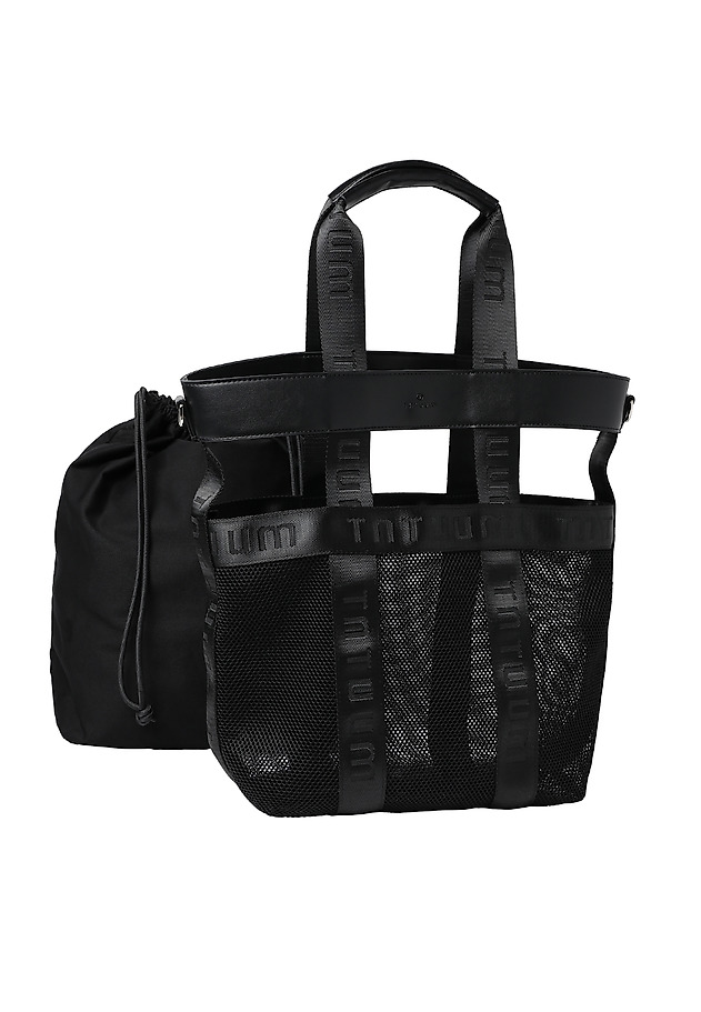 LADIES' BAG WITH MESH POCKETS— LEKSIKA LADIES' BAG WITH MESH POCKETS— LEKSIKA CZARNY 3