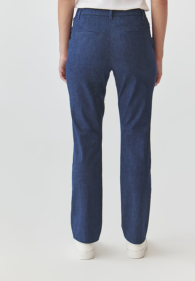 LADIES’ SUIT TROUSERS MADE FROM MELANGE FABRIC - LANKA 2 LADIES’ SUIT TROUSERS MADE FROM MELANGE FABRIC - LANKA 2 NIEBIESKI 3