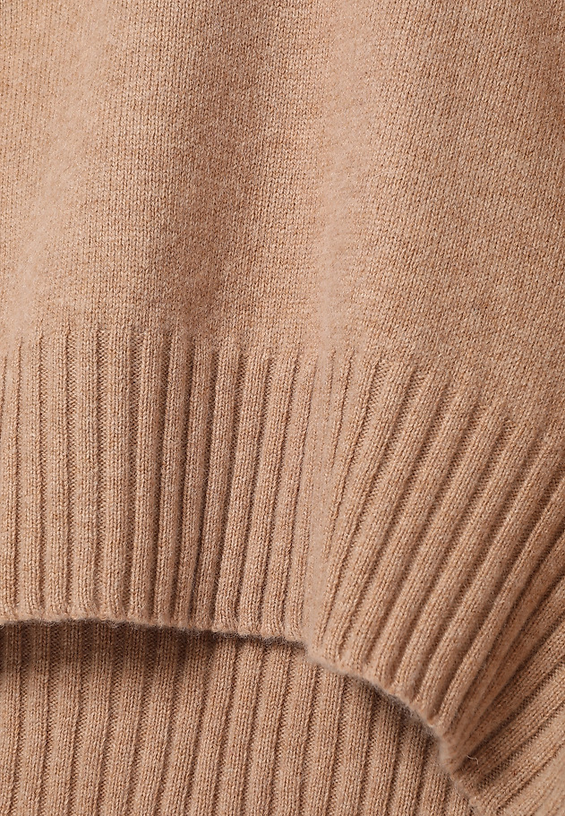SWOBODNY SWETER Z WEŁNY - MOMA SWOBODNY SWETER Z WEŁNY - MOMA BEŻOWY 7