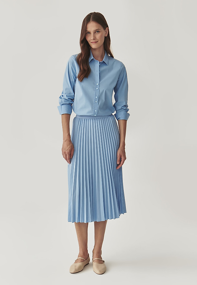 CLASSIC LADIES’ SHIRT WITH LONG SLEEVES AND WIDE CUFFS - ELIKO CLASSIC LADIES’ SHIRT WITH LONG SLEEVES AND WIDE CUFFS - ELIKO NIEBIESKI 2