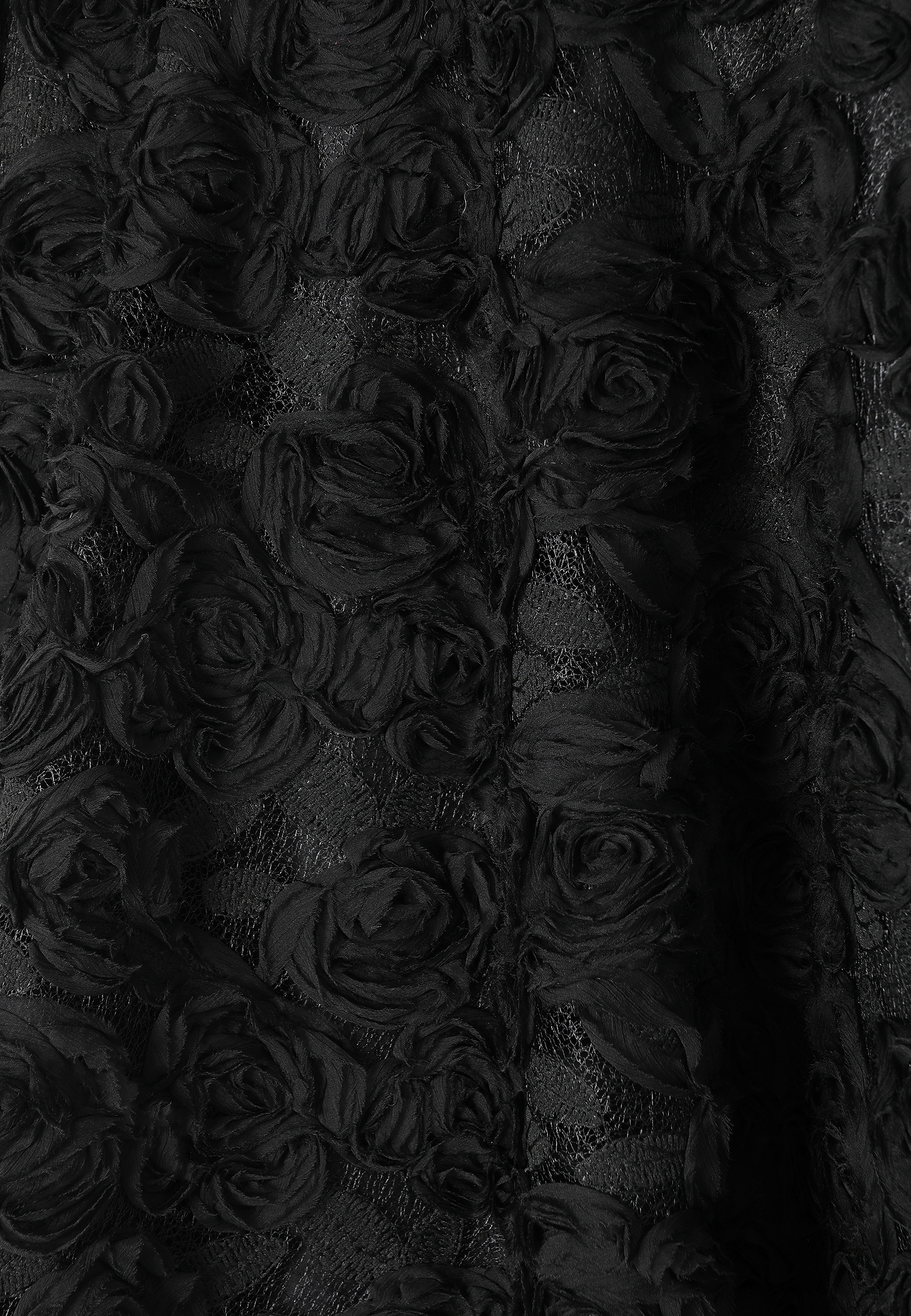 ROZKLOSZOWANA SPÓDNICA Z KWIATOWYMI APLIKACJAMI - DIANAKA 2 CZARNY 2