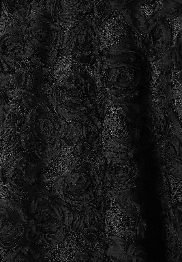 FLARED SKIRT WITH FLORAL DESIGNS - DIANAKA 2 FLARED SKIRT WITH FLORAL DESIGNS - DIANAKA 2 BLACK 7