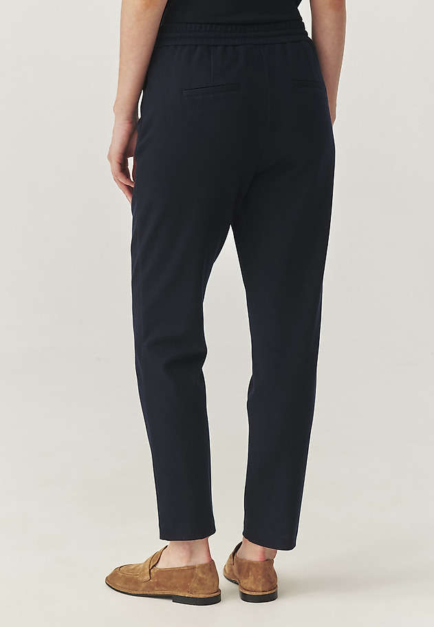 PANTALONI TRICOȚAȚI CU TALIE ELASTICĂ - LILOTI PANTALONI TRICOȚAȚI CU TALIE ELASTICĂ - LILOTI BLEUMARIN 3