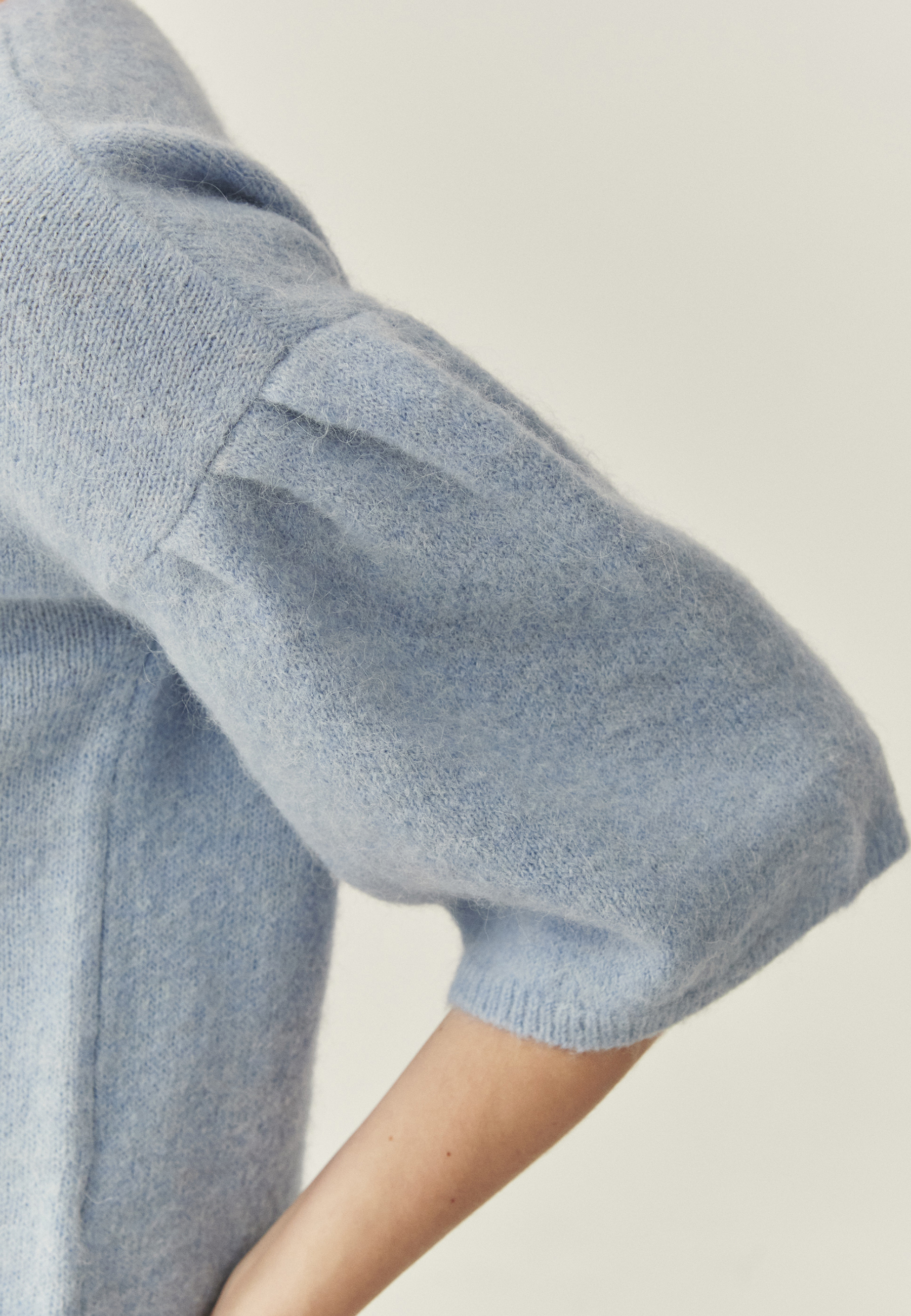 SWETER Z WEŁNĄ I ALPAKĄ - ANDY NIEBIESKI 2