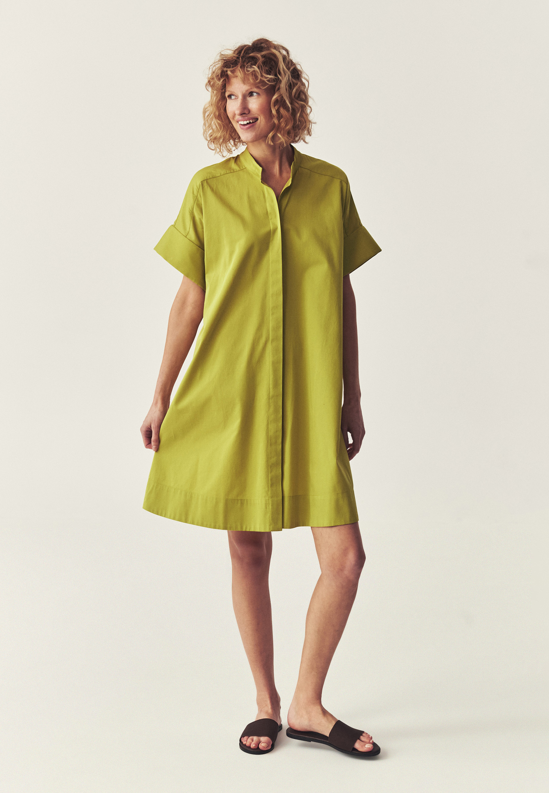 LIMONKOWA SUKIENKA Z BAWEŁNY - ALIATI ZIELONY 2