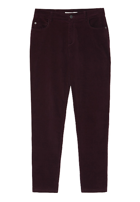 PANTALONI DE DAMĂ DIN CATIFEA ZORIA ROȘU 2