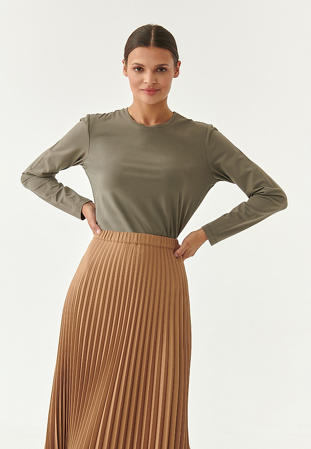 LADIES' SIMPLE BLOUSE BRINGO LADIES' SIMPLE BLOUSE BRINGO KHAKI 3