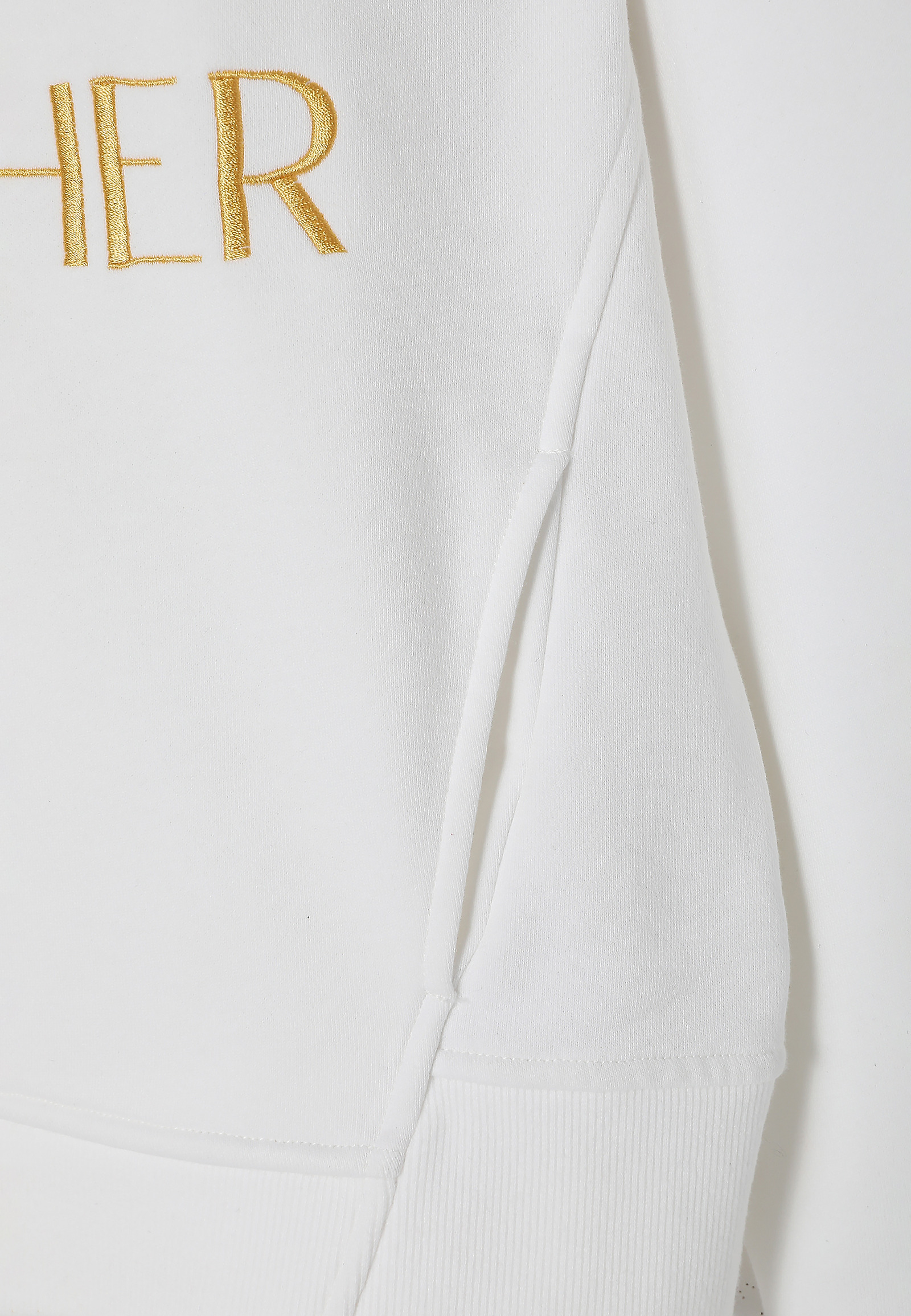 LADIES’ SWEATSHIRT WITH TEXT INSCRIPTION EMBROIDERY - GINGER LADIES’ SWEATSHIRT WITH TEXT INSCRIPTION EMBROIDERY - GINGER ECRU 103148
