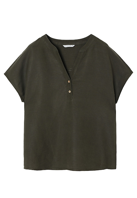 LNIANO-WISKOZOWA BLUZKA - SARAKINO KHAKI 2