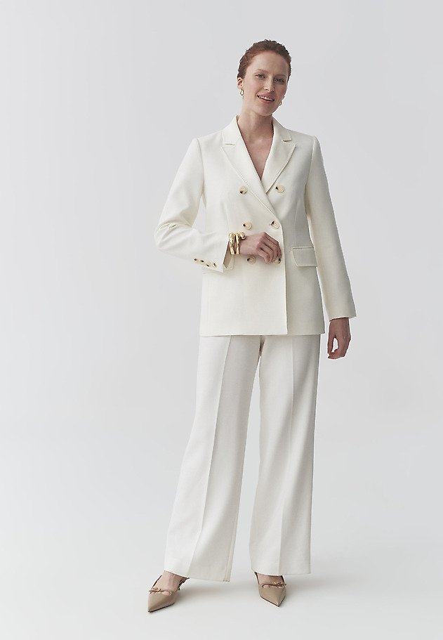 DOUBLE-BREASTED BLAZER - ANKINA DOUBLE-BREASTED BLAZER - ANKINA ECRU 3