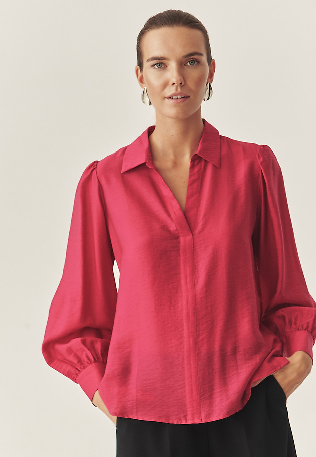 KRESZOWANA BLUZKA Z WISKOZĄ - LANA KRESZOWANA BLUZKA Z WISKOZĄ - LANA RÓŻOWY 3