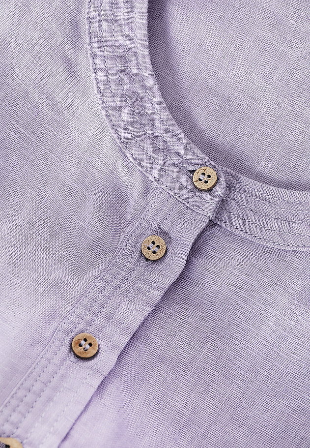 LADIES’ LINEN BLOUSE WITH COCONUT BUTTONS - SARAKIMO LADIES’ LINEN BLOUSE WITH COCONUT BUTTONS - SARAKIMO PURPLE 6